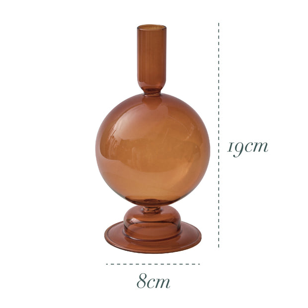 Glass Taper Candle Stick Holders