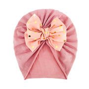 Solid Ribbed Bunny Knot Turban Hats for Baby Bonnet Newborn Toddler 0-4T Headwraps