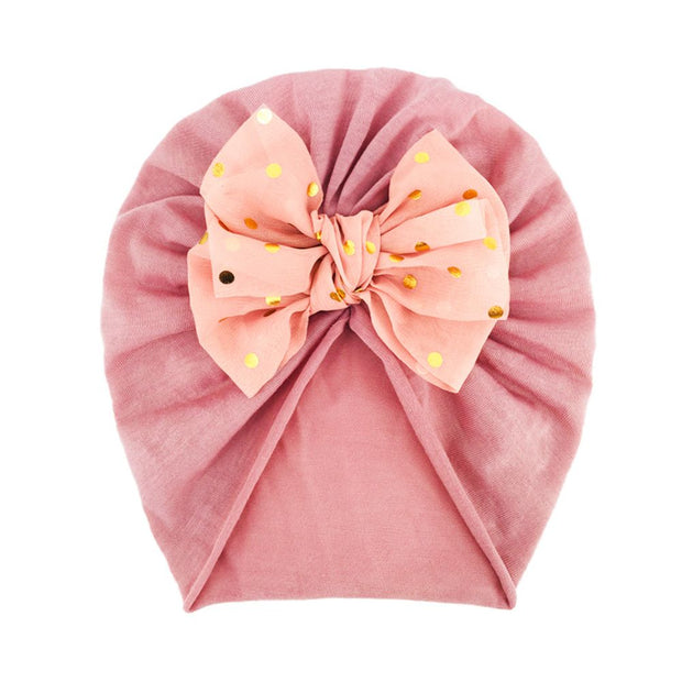 Solid Ribbed Bunny Knot Turban Hats for Baby Bonnet Newborn Toddler 0-4T Headwraps