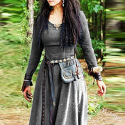 Medieval Dress Women Long Sleeve Maxi Vintage Fairy Dress
