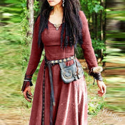 Medieval Dress Women Long Sleeve Maxi Vintage Fairy Dress