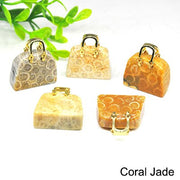 1pc Handbag Model Statue Natural Chakra Semi-precious Stone Quartz Ornament Bag Healing Reiki Figurine Crystals