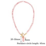 Women's Crystal Healing Energy Necklace w/Metal Chain