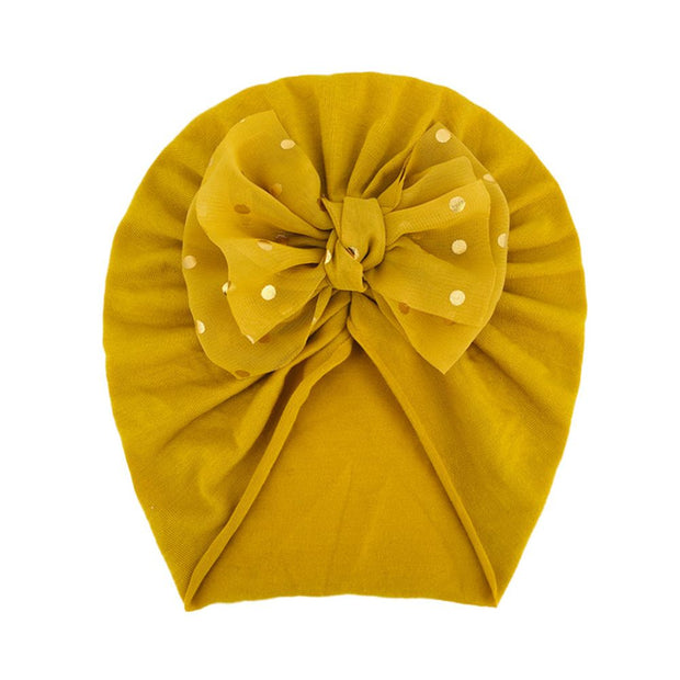 Solid Ribbed Bunny Knot Turban Hats for Baby Bonnet Newborn Toddler 0-4T Headwraps
